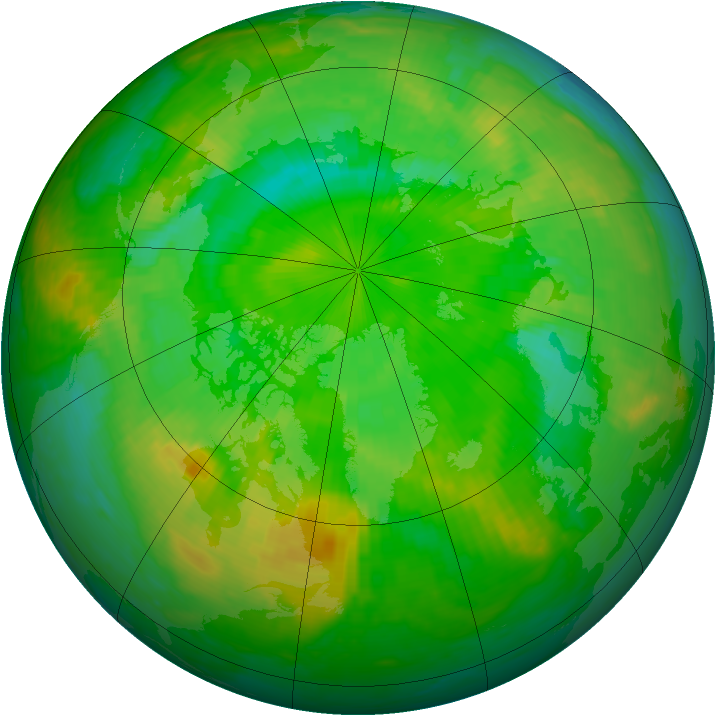 Arctic ozone map for 03 July 2001